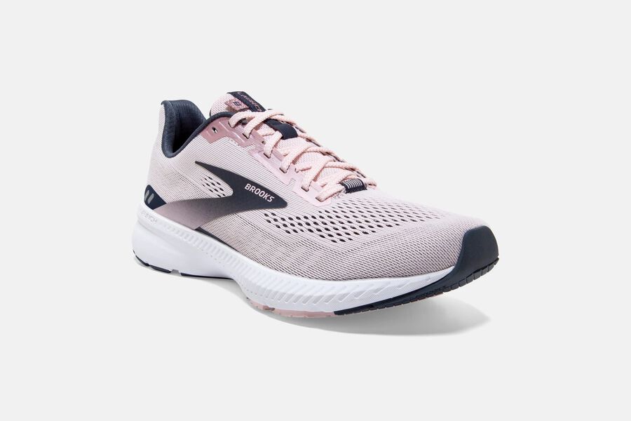 Brooks Running Shoes Womens Pink/Black - Launch 8 Road - 3701-IUBGF